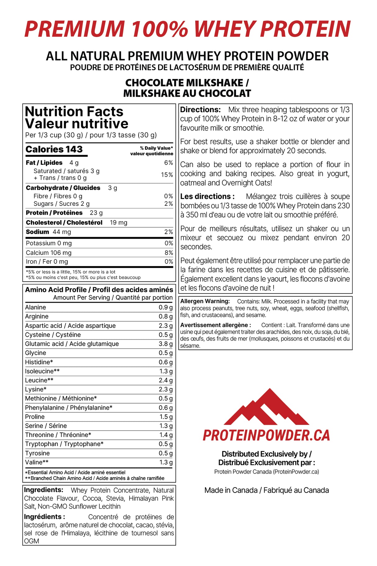 PREMIUM 100% WHEY PROTEIN
