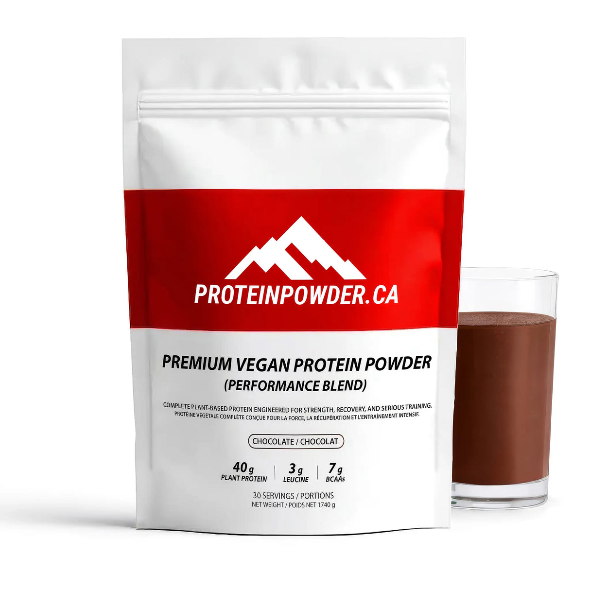 Premium Vegan Protein Powder Performance Blend Chocolate 30 Servings